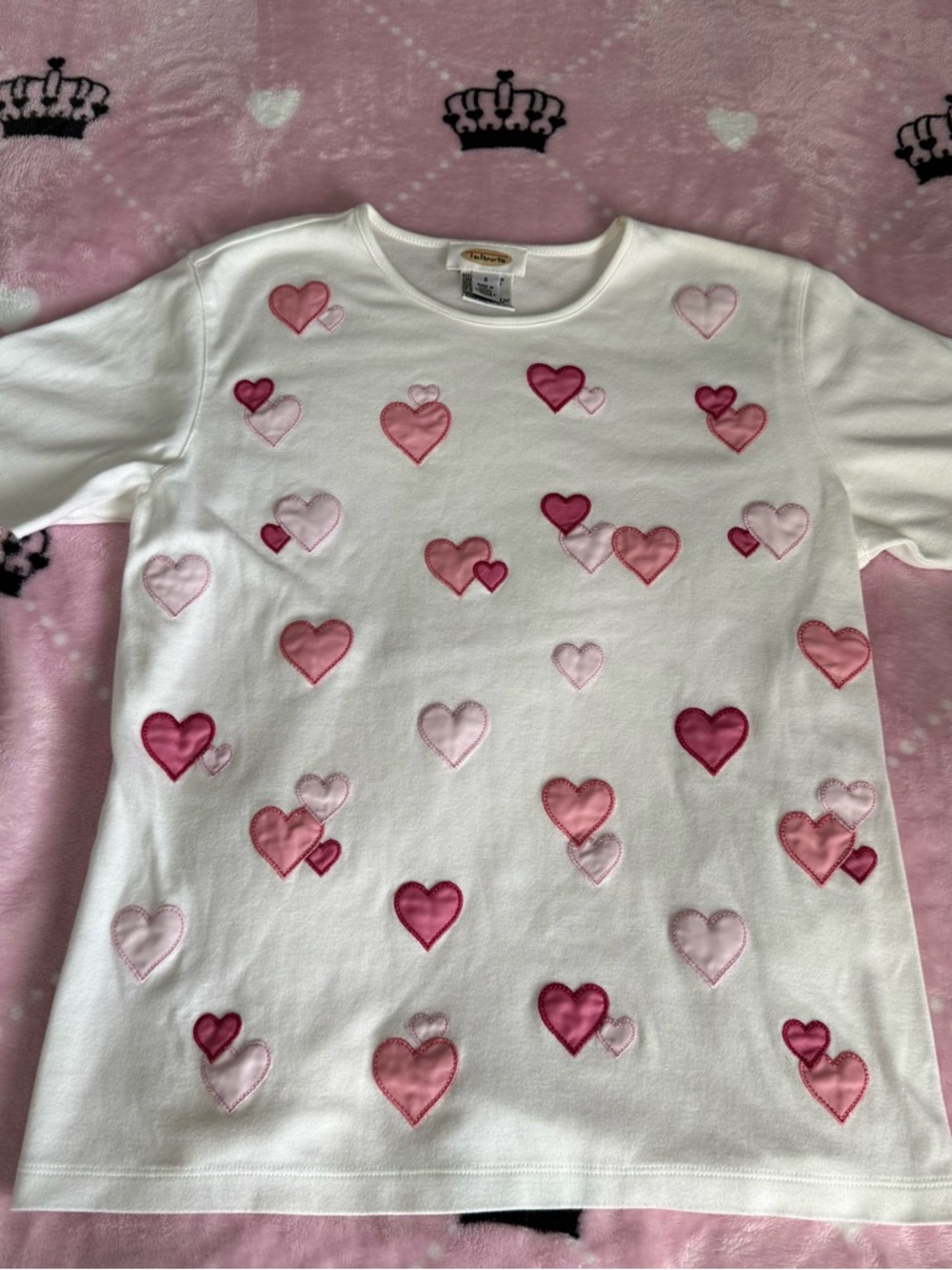 Talbots Pink Hearts T-Shirt